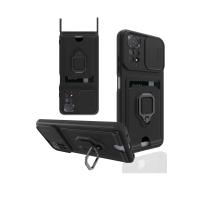 Newface Xiaomi Redmi Note 11 Pro Kılıf Zuma Kartvizitli Yüzüklü Silikon - Siyah