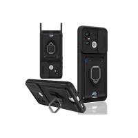 Newface Xiaomi Redmi 12C Kılıf Zuma Kartvizitli Yüzüklü Silikon - Siyah