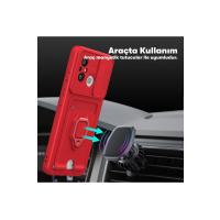 Newface Xiaomi Redmi 12C Kılıf Zuma Kartvizitli Yüzüklü Silikon - Siyah