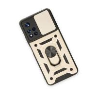 Newface Xiaomi Poco M4 Pro 5G Kılıf Pars Lens Yüzüklü Silikon - Gold