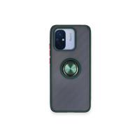 Newface Xiaomi Redmi 12C Kılıf Montreal Yüzüklü Silikon Kapak - Yeşil