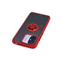 Newface Xiaomi Redmi 12C Kılıf Montreal Yüzüklü Silikon Kapak - Kırmızı