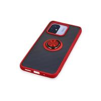 Newface Xiaomi Redmi 12C Kılıf Montreal Yüzüklü Silikon Kapak - Kırmızı