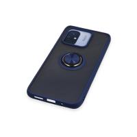 Newface Xiaomi Redmi 12C Kılıf Montreal Yüzüklü Silikon Kapak - Lacivert