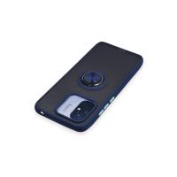 Newface Xiaomi Redmi 12C Kılıf Montreal Yüzüklü Silikon Kapak - Lacivert