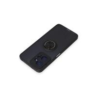 Newface Xiaomi Redmi Note 12 4G Kılıf Montreal Yüzüklü Silikon Kapak - Siyah