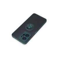 Newface Xiaomi Redmi Note 12 4G Kılıf Montreal Yüzüklü Silikon Kapak - Yeşil