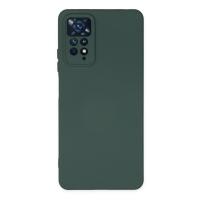 Newface Xiaomi Redmi Note 11 Pro Kılıf Nano içi Kadife Silikon - Koyu Yeşil