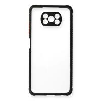 Newface Xiaomi Pocophone X3 Kılıf Miami Şeffaf Silikon - Siyah