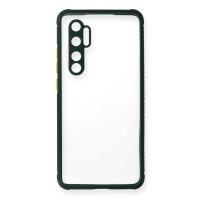 Newface Xiaomi Mi Note 10 Lite Kılıf Miami Şeffaf Silikon - Koyu Yeşil