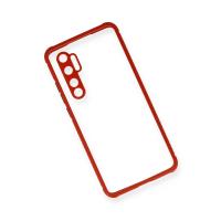 Newface Xiaomi Mi Note 10 Lite Kılıf Miami Şeffaf Silikon - Kırmızı