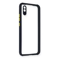 Newface Xiaomi Redmi 9A Kılıf Miami Şeffaf Silikon - Lacivert