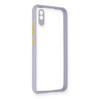 Newface Xiaomi Redmi 9A Kılıf Miami Şeffaf Silikon - Lila