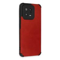 Newface Xiaomi Mi 13 Kılıf Loop Deri Silikon - Kırmızı