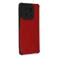 Newface Xiaomi Mi 13 Pro Kılıf Loop Deri Silikon - Kırmızı