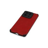 Newface Xiaomi Mi 13 Pro Kılıf Loop Deri Silikon - Kırmızı