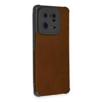 Newface Xiaomi Mi 13 Pro Kılıf Loop Deri Silikon - Kahverengi