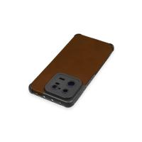 Newface Xiaomi Mi 13 Pro Kılıf Loop Deri Silikon - Kahverengi