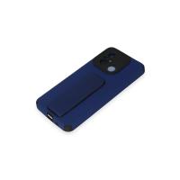 Newface Xiaomi Redmi 12C Kılıf Mega Standlı Silikon - Mavi