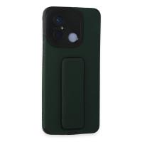 Newface Xiaomi Redmi 12C Kılıf Mega Standlı Silikon - Yeşil