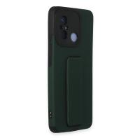 Newface Xiaomi Redmi 12C Kılıf Mega Standlı Silikon - Yeşil