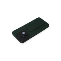 Newface Xiaomi Redmi 12C Kılıf Mega Standlı Silikon - Yeşil