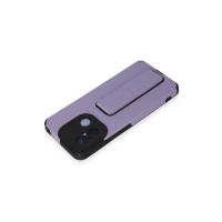 Newface Xiaomi Redmi 12C Kılıf Mega Standlı Silikon - Lila