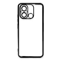 Newface Xiaomi Redmi 12C Kılıf Razer Lensli Silikon - Siyah