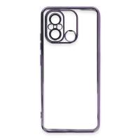 Newface Xiaomi Redmi 12C Kılıf Razer Lensli Silikon - Mor