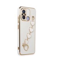 Newface Xiaomi Redmi 12C Kılıf Esila Silikon - Beyaz