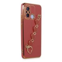 Newface Xiaomi Redmi 12C Kılıf Esila Silikon - Kırmızı