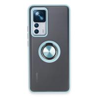 Newface Xiaomi Mi 12T Pro Kılıf Montreal Yüzüklü Silikon Kapak - Buz Mavi