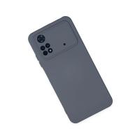 Newface Xiaomi Poco M4 Pro 4G Kılıf Nano içi Kadife Silikon - Gri