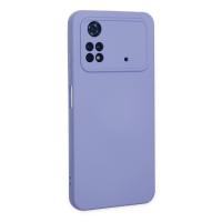 Newface Xiaomi Poco M4 Pro 4G Kılıf Nano içi Kadife Silikon - Lila