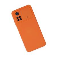 Newface Xiaomi Poco M4 Pro 4G Kılıf Nano içi Kadife Silikon - Turuncu