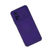 Newface Xiaomi Poco M4 Pro 4G Kılıf Nano içi Kadife Silikon - Mor