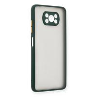 Newface Xiaomi Pocophone X3 Kılıf Montreal Silikon Kapak - Yeşil