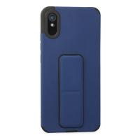 Newface Xiaomi Redmi 9A Kılıf Mega Standlı Silikon - Mavi