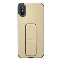 Newface Xiaomi Redmi 9A Kılıf Mega Standlı Silikon - Gold