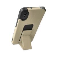 Newface Xiaomi Redmi 9A Kılıf Mega Standlı Silikon - Gold