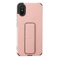 Newface Xiaomi Redmi 9A Kılıf Mega Standlı Silikon - Pudra