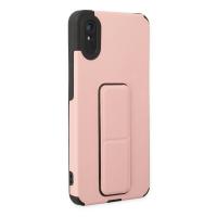 Newface Xiaomi Redmi 9A Kılıf Mega Standlı Silikon - Pudra