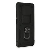 Newface Xiaomi Pocophone X3 Kılıf Pars Lens Yüzüklü Silikon - Siyah