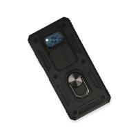 Newface Xiaomi Pocophone X3 Kılıf Pars Lens Yüzüklü Silikon - Siyah