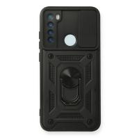 Newface Xiaomi Redmi Note 8 Kılıf Pars Lens Yüzüklü Silikon - Siyah