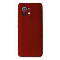 Newface Xiaomi Mi 11 Kılıf First Silikon - Bordo