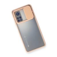 Newface Xiaomi Mi 10T Kılıf Palm Buzlu Kamera Sürgülü Silikon - Pembe