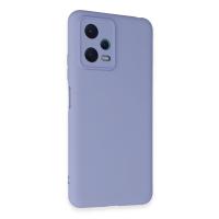 Newface Xiaomi Redmi Note 12 5G Kılıf Nano içi Kadife Silikon - Lila