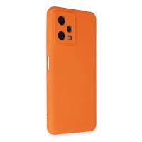 Newface Xiaomi Redmi Note 12 5G Kılıf Nano içi Kadife Silikon - Turuncu