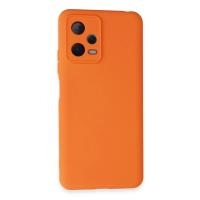 Newface Xiaomi Redmi Note 12 5G Kılıf Nano içi Kadife Silikon - Turuncu